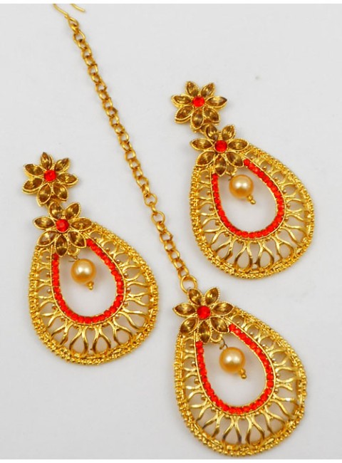 Earring Maang Tikka Set